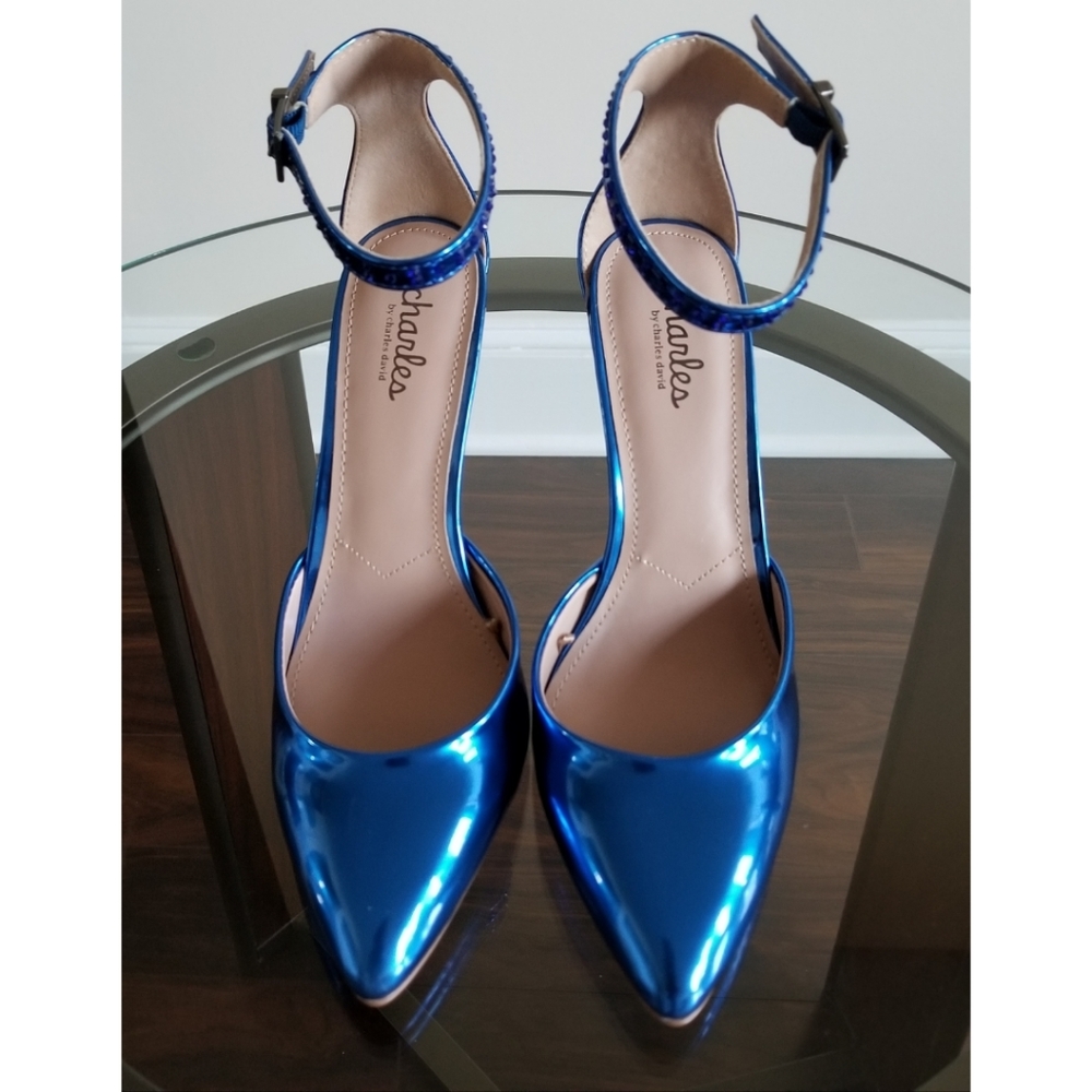 🆕️⬇️Charles by Charles David POISON Stiletto Ankle Strap Pump - Picture 3 of 16